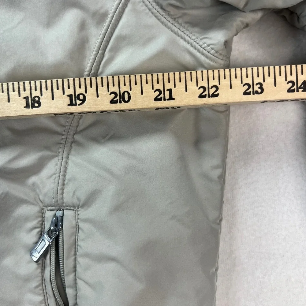 Nike Kids Vintage Full Zip Hooded Windbreaker Jacket Grey Fleece Lined L 12-14